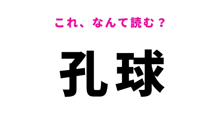 【孔球】はなんて読む?誰もが知ってるスポーツを表す漢字!
