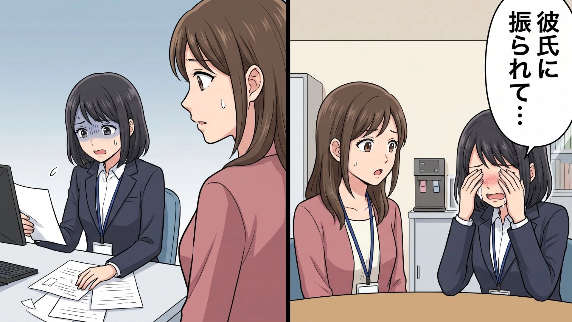 【職場】いつも“完璧な後輩”の様子が最近おかしい…突然、泣き出してしまった彼女の【まさかの悩み】とは...！？・前編