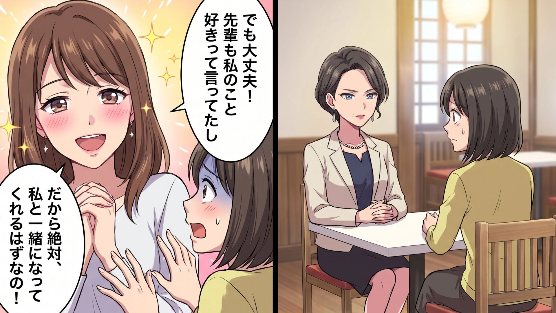 【衝撃】「奥さんと別れないなら全部暴露する!」“既婚者の先輩”に恋をした友人。忠告も虚しく、会社を巻き込む事態に発展して...!