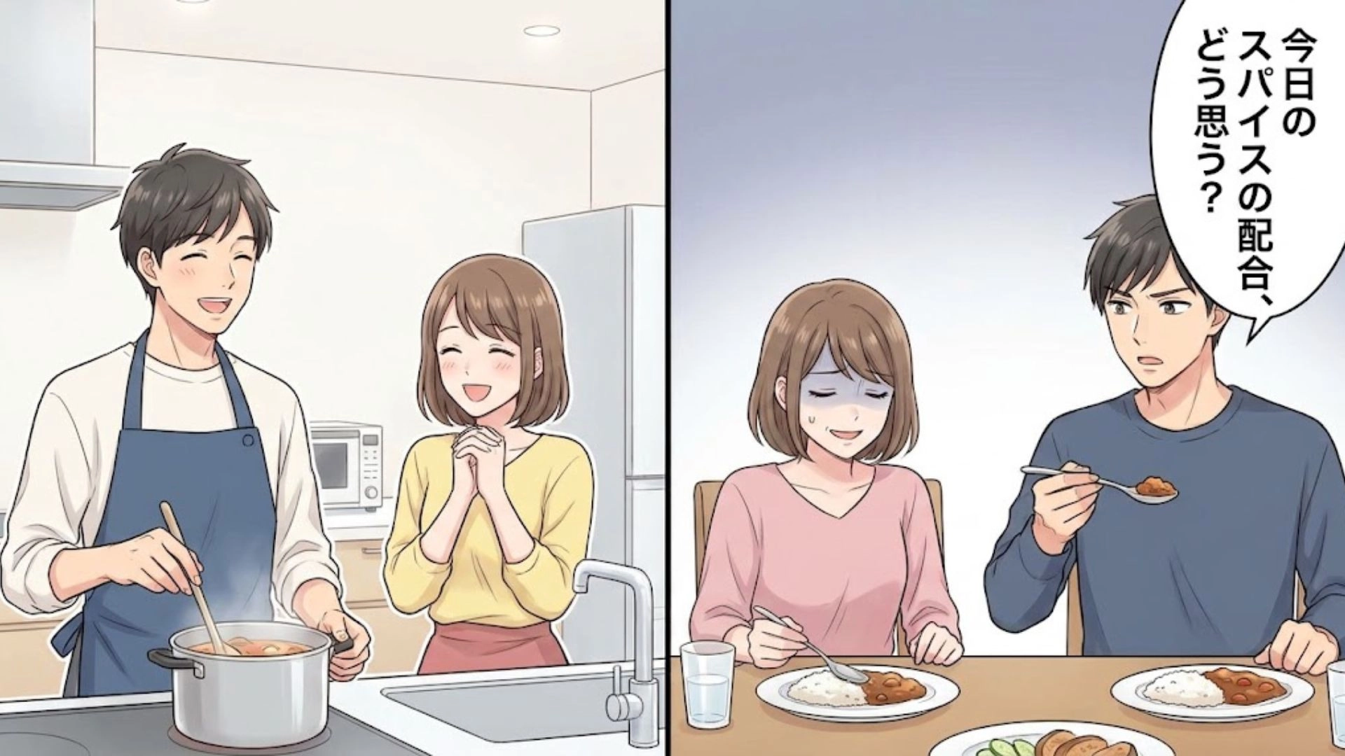 【衝撃】「こんなの食えねえ！」同棲を機に“料理に目覚めた彼”。こだわりがエスカレートするあまり、久しぶりの外食でとんでもない行動に…！？・前編