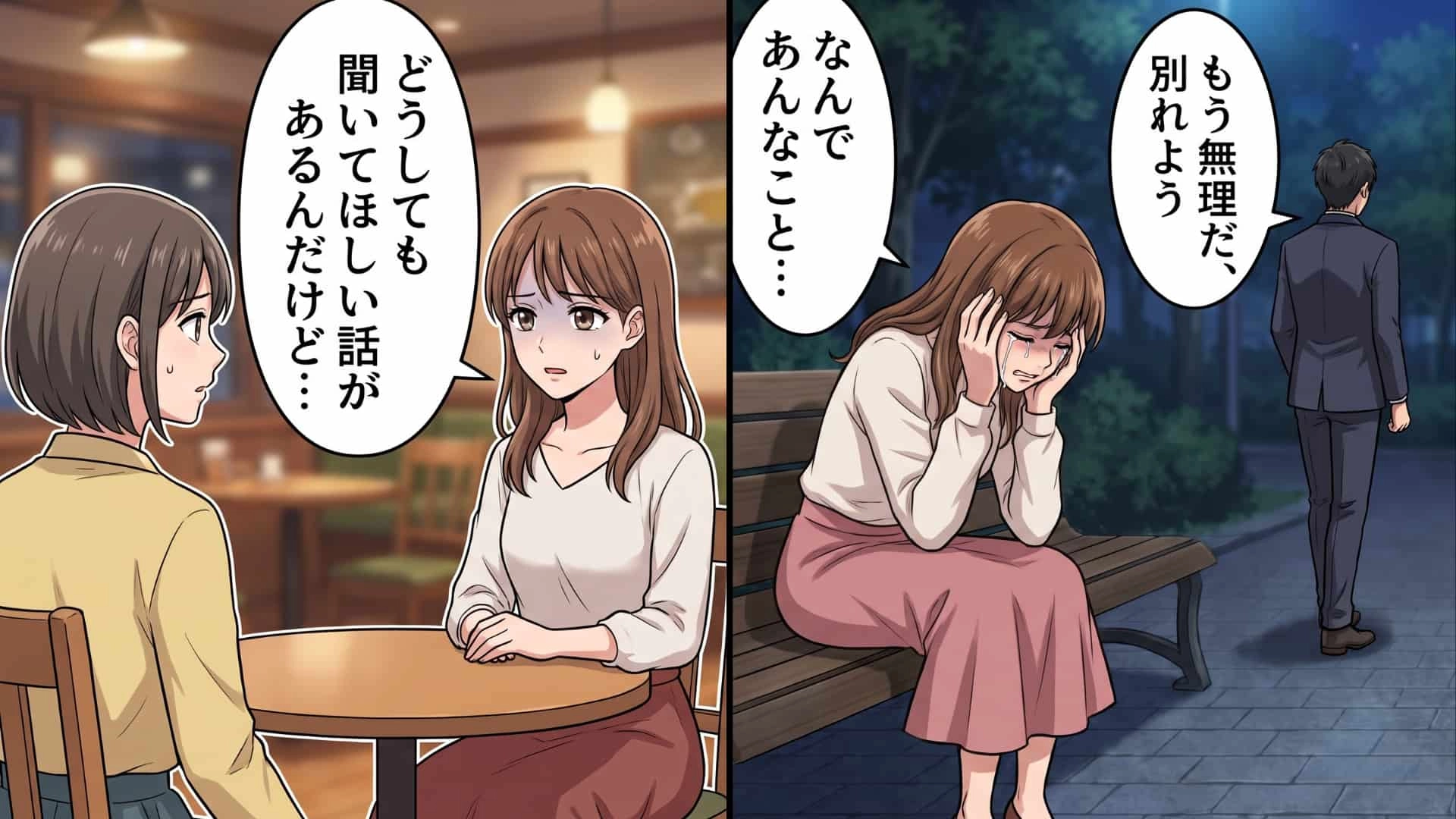 【まさかの展開】彼氏がいるのにマッチングアプリ！？結婚報告だと思って向かった友人との食事で、【衝撃の事実】が発覚して…！