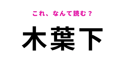 「木葉下」はなんて読む？読めたらすごい茨城県の地名です！