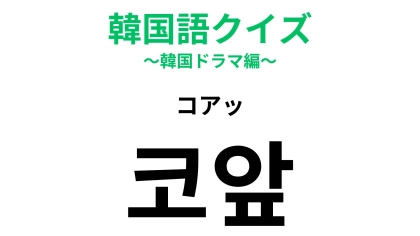 【韓国語クイズ】「코앞（コアッ）」の意味は？直訳すると「鼻の前」となる韓国語！