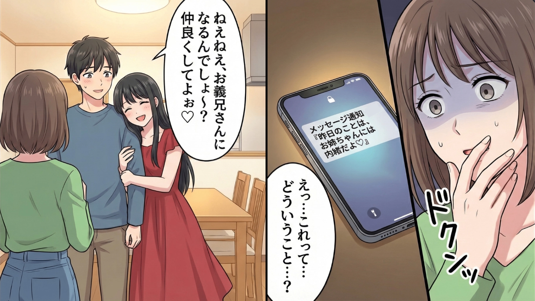 結婚を考える彼を家族に紹介。しかし、その日から妹の態度に違和感が...！？彼のスマホに届いた衝撃のメッセージから始まる、家族全員を巻き込んだ【大修羅場】とは一体...！・前編