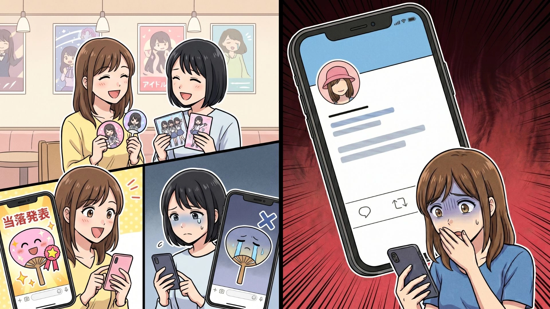 オタ友とライブ後、頻繁だった連絡が途絶えた...SNSを見ると彼女の【まさかの本性】が発覚して！？主人公ドン引き...！