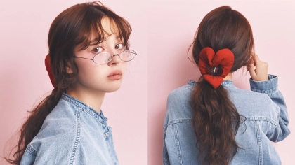 とめるだけ簡単！マルチwayハートアクセが主役の【こなれミックスカール】