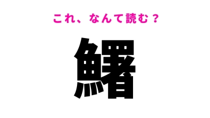 【鱰】はなんて読む？魚の名前を表す難読漢字！