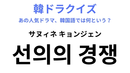 【韓ドラ】「선의의 경쟁（サヌィネ キョンジェン）」Netflixで話題の受験ドラマ！