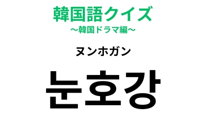 【韓国語クイズ】「눈호강（ヌンホガン）」の意味は？推しを見た瞬間に使いたい！