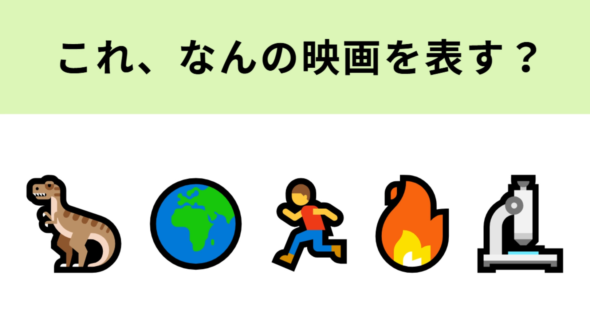 この絵文字が表す映画は？現代に恐竜が存在したら...！