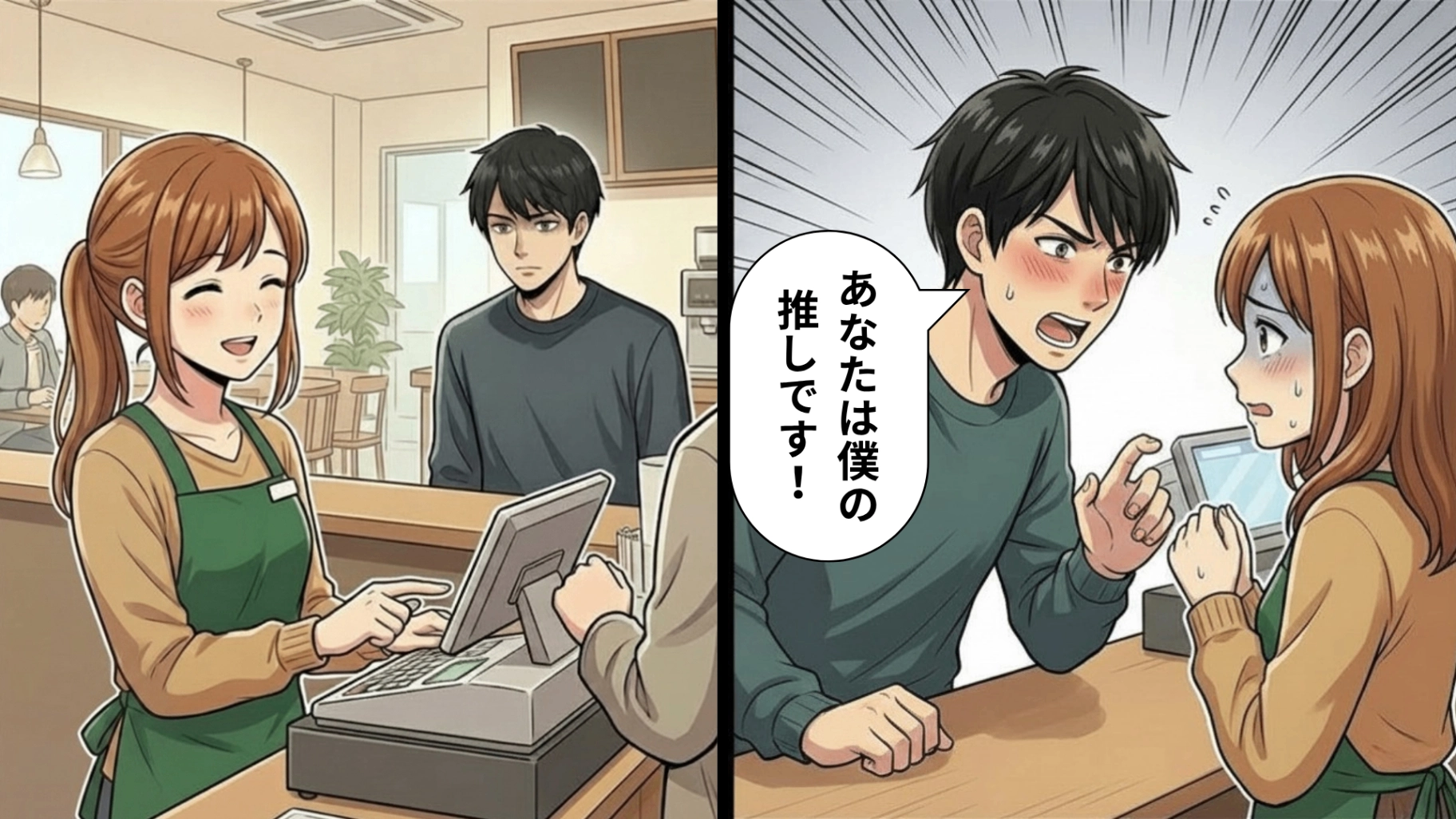 【恐怖体験】「あなたを推しているんです！」距離感がおかしい常連客。ある日、まさかの発言をされて...！？・前編