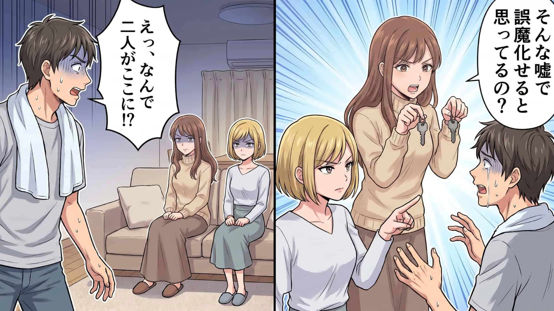 【後編】【修羅場】「本当に2人とも愛してるんだ」おうちデートを満喫中♡ 彼が入浴している間に“見知らぬ女性”が訪ねてきて…その後、【信じられない彼の本性】が発覚!?