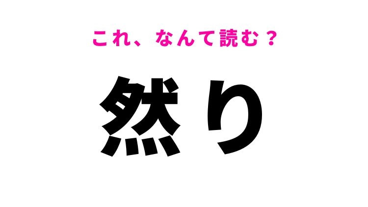 【然り】はなんて読む？「その通り」の類義語！