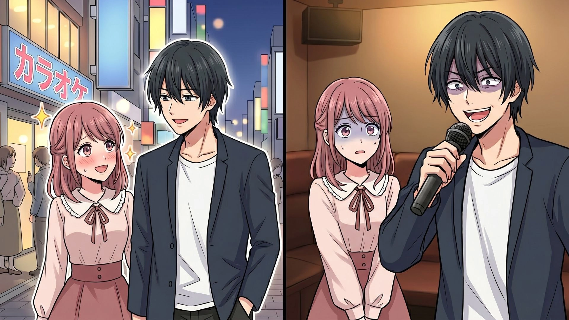 【蛙化現象】憧れの先輩とカラオケへ♡ しかし、マイクを握った先輩に“まさかの事態”が…！？・前編