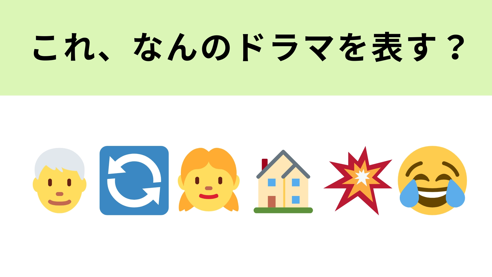 この絵文字が表すドラマは？2007年に放送された大人気ドラマの令和版！
