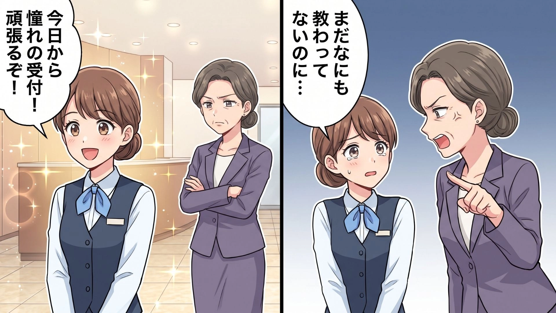 【最後にスカッと!】「今回の新人が本当に使えなくて…」念願の受付バイト。仕事を一切教えてくれない理不尽な先輩に、【まさかの反撃】を...!?・前編