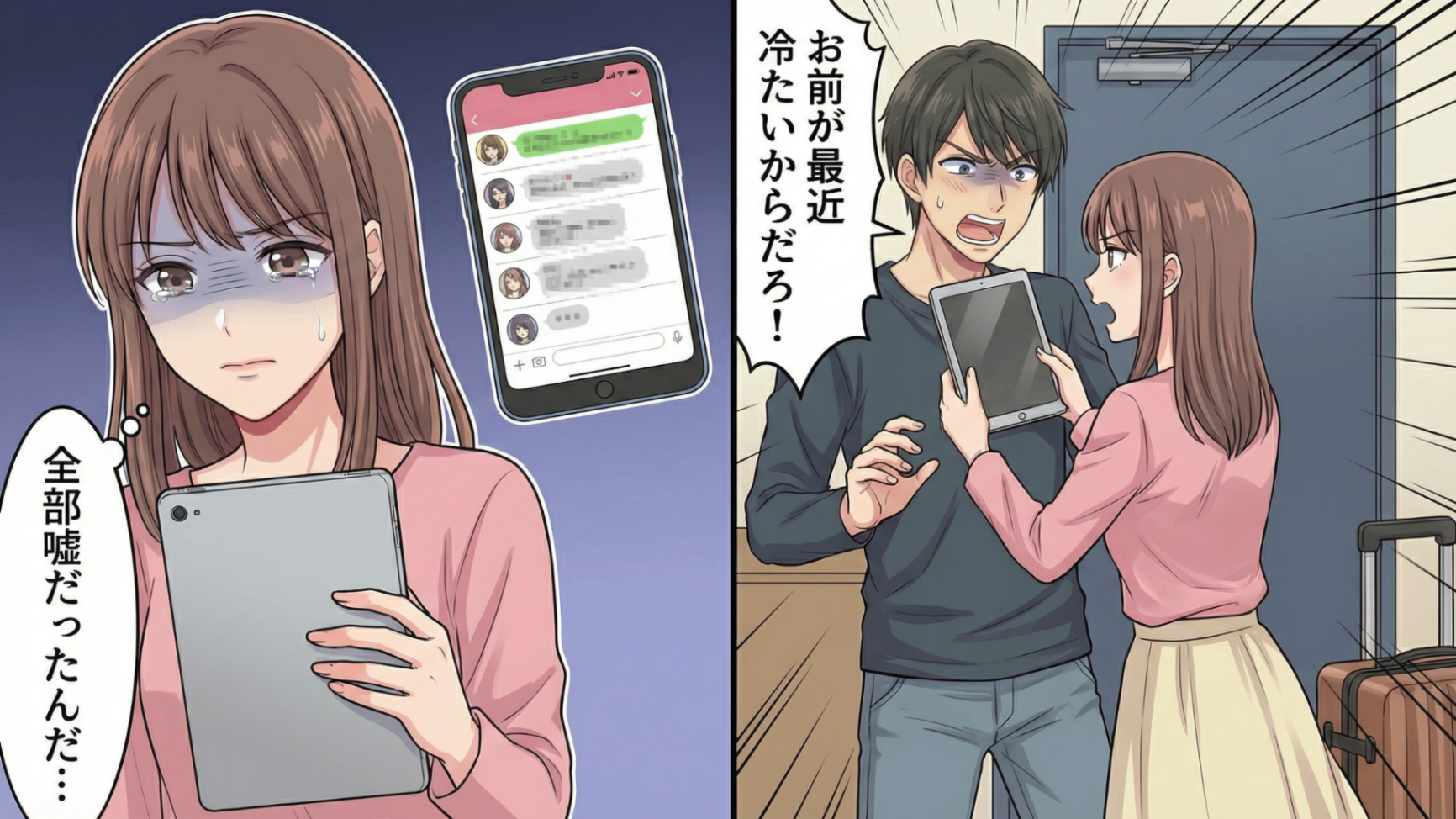 【後編】束縛彼氏が「友だちに会う」と外出→位置情報を確認した瞬間、表示されたのは【まさかの場所】で！？主人公が家に残された“あるもの”を見たとき、さらに衝撃の事実が明らかに...！