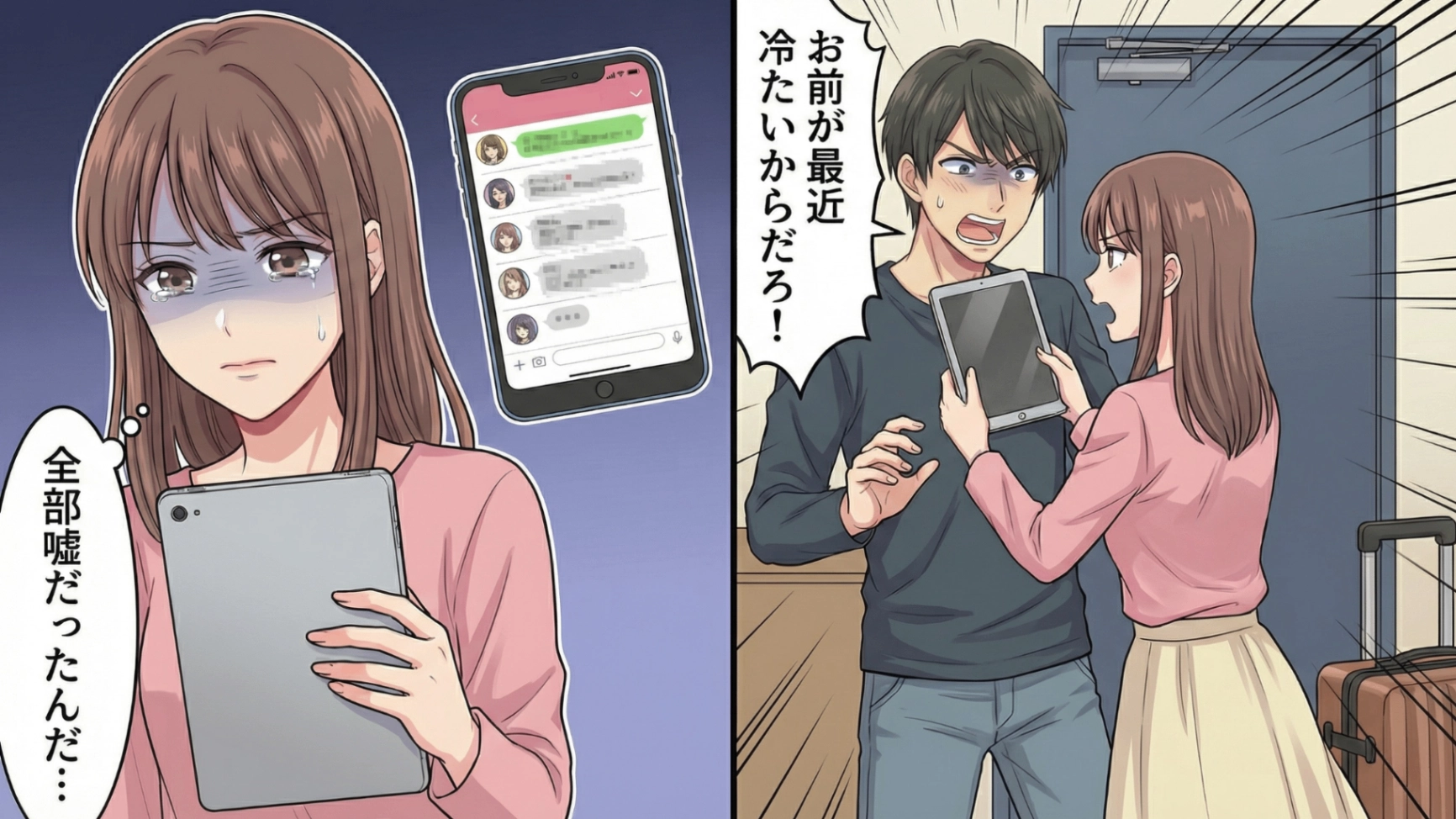 【後編】束縛彼氏が「友だちに会う」と外出→位置情報を確認した瞬間、表示されたのは【まさかの場所】で！？主人公が家に残された“あるもの”を見たとき、さらに衝撃の事実が明らかに...！