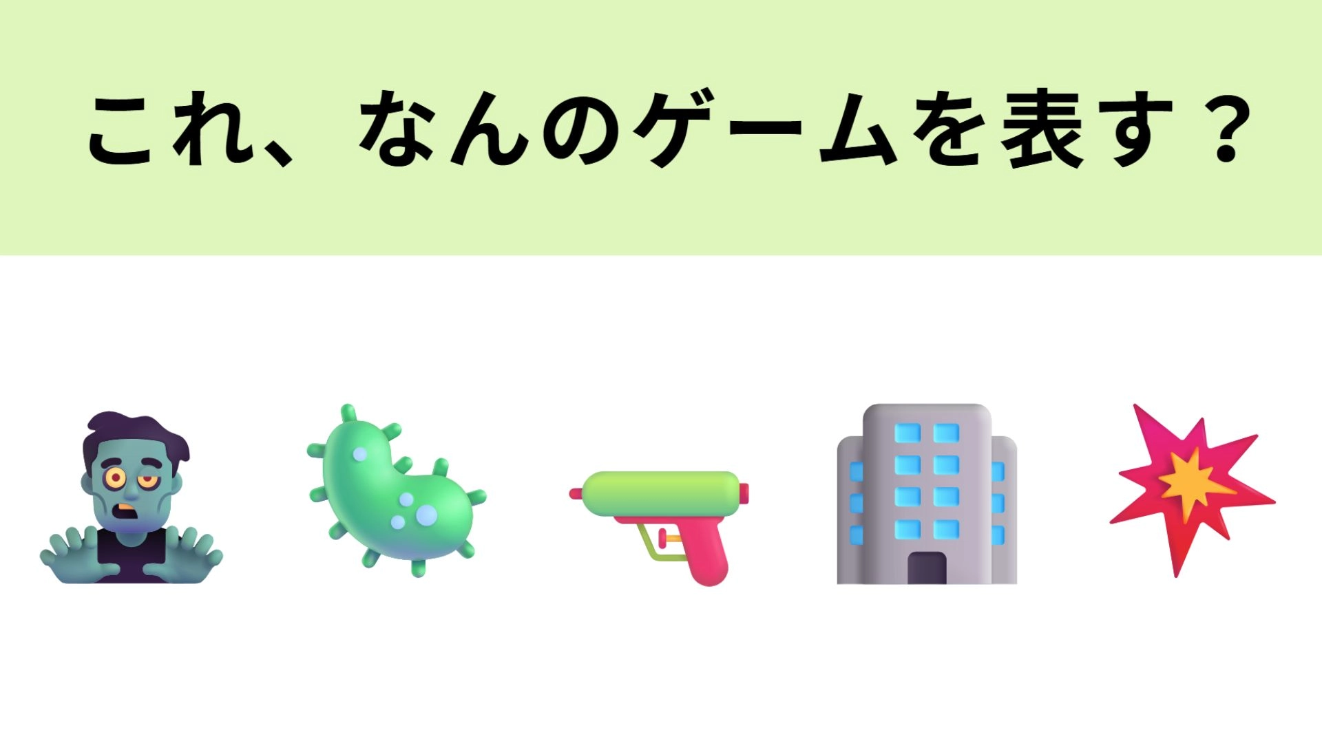 この絵文字が表すゲームは？サバイバルホラーゲームといえばこれ...！