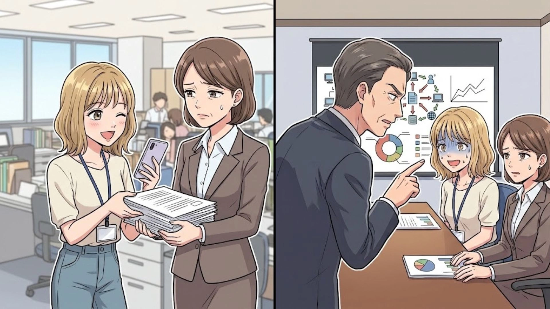 【最後にスカッと!】「地味な作業はタイパが悪いんで♡」愛嬌だけが武器の新卒社員。大事なプレゼンの場で、とんでもない事件が起きて...!