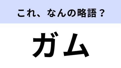 「ガム」はなんの略？お菓子のガムに正式名称があった！？