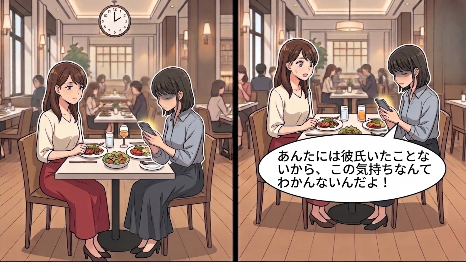 【後編】「彼氏いたことないからわかんないんだよ」久々に再会した親友。食事中に【信じられない発言】を...！？