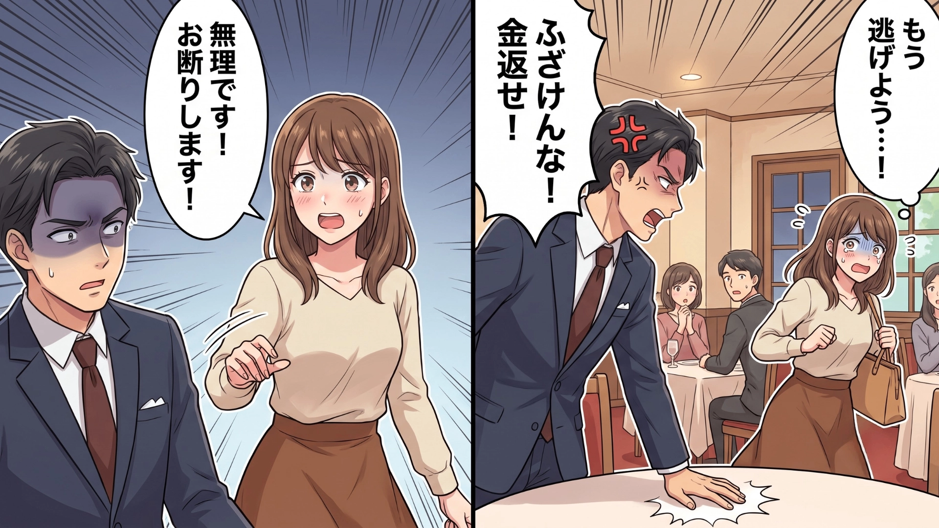 【後編】【マッチングアプリ】「僕と結婚してください」初デートの最中に、彼が【信じられないひと言】を…断ると『とんでもない本性』が明らかに！？