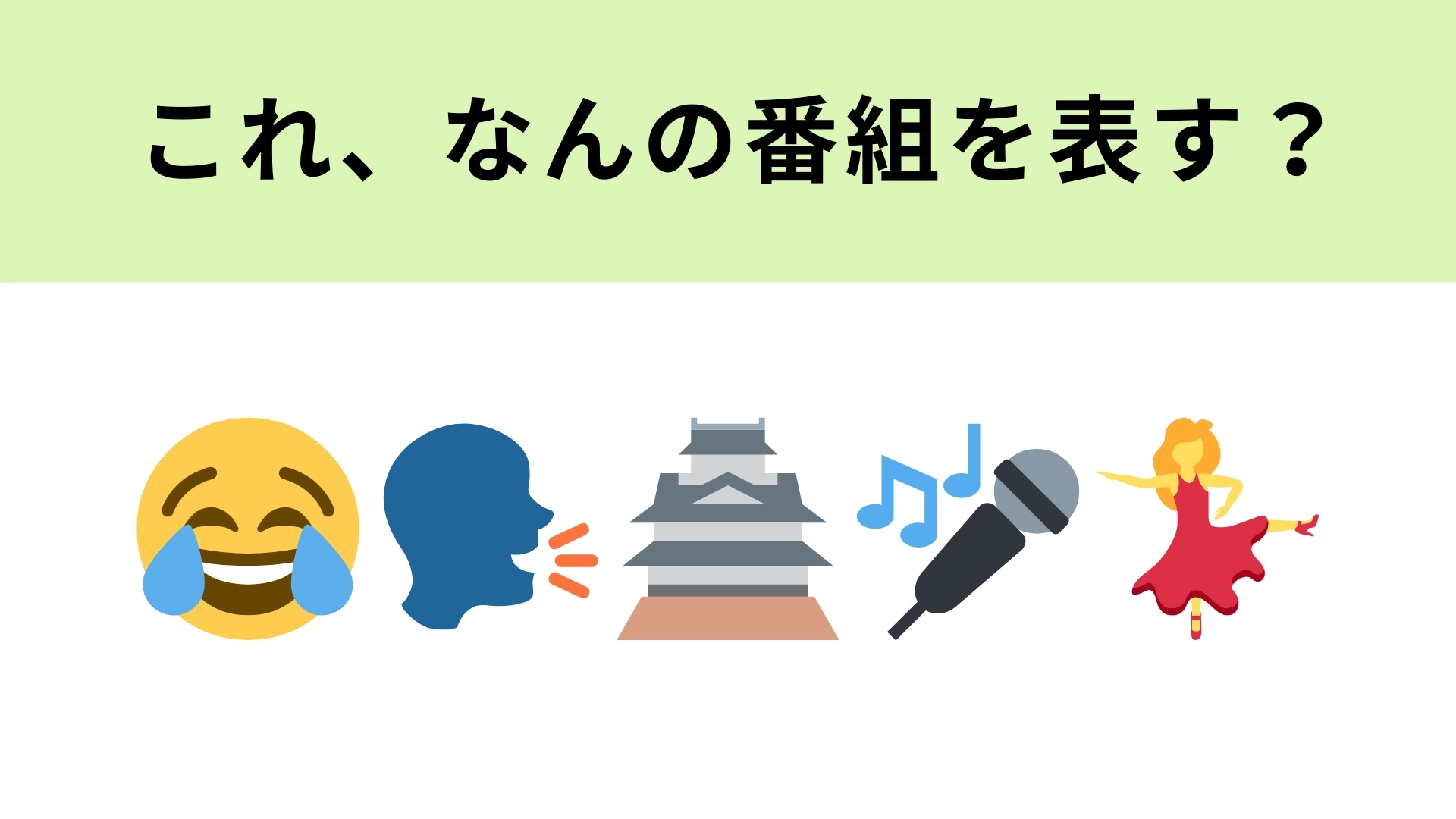 この絵文字が表すテレビ番組は？トークバラエティといえば...！