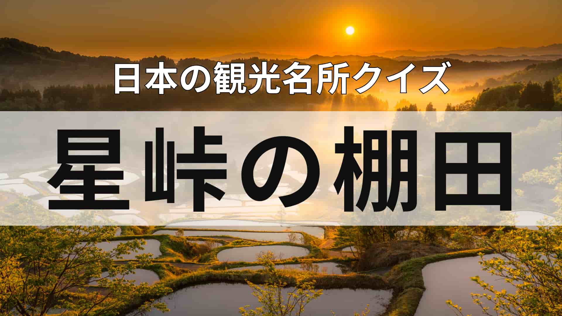 意外と知らない！？「星峠の棚田」ってどこにある？全国で5番目に面積が広いです！