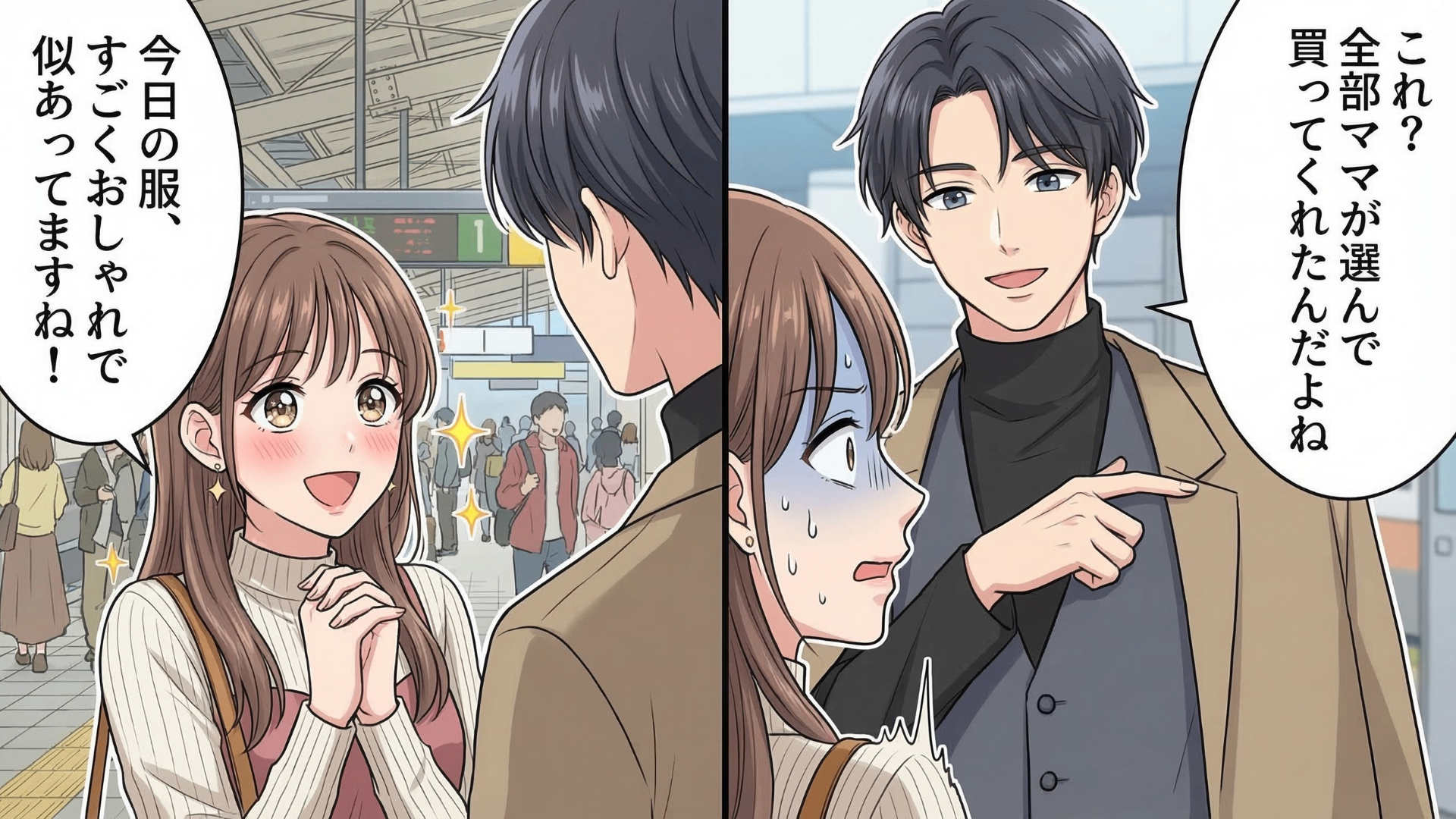 憧れの先輩と念願の初デート♡「その服おしゃれですね」と褒めた私に、彼が放った【耳を疑う衝撃の発言】とは...！？一瞬にして恋心が冷めきった、まさかの展開に絶句！・前編