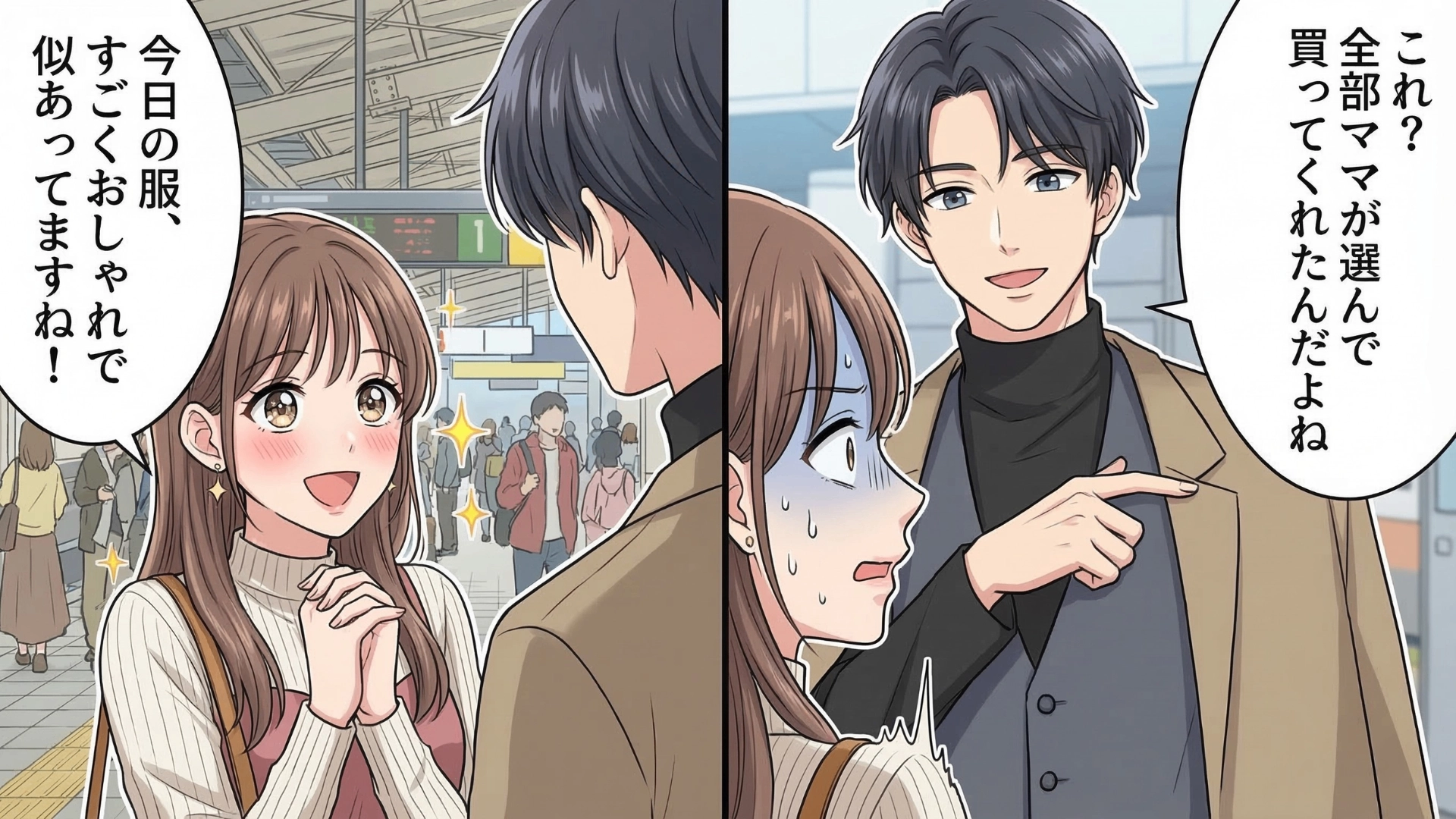 憧れの先輩と念願の初デート♡「その服おしゃれですね」と褒めた私に、彼が放った【耳を疑う衝撃の発言】とは...！？一瞬にして恋心が冷めきった、まさかの展開に絶句！・前編