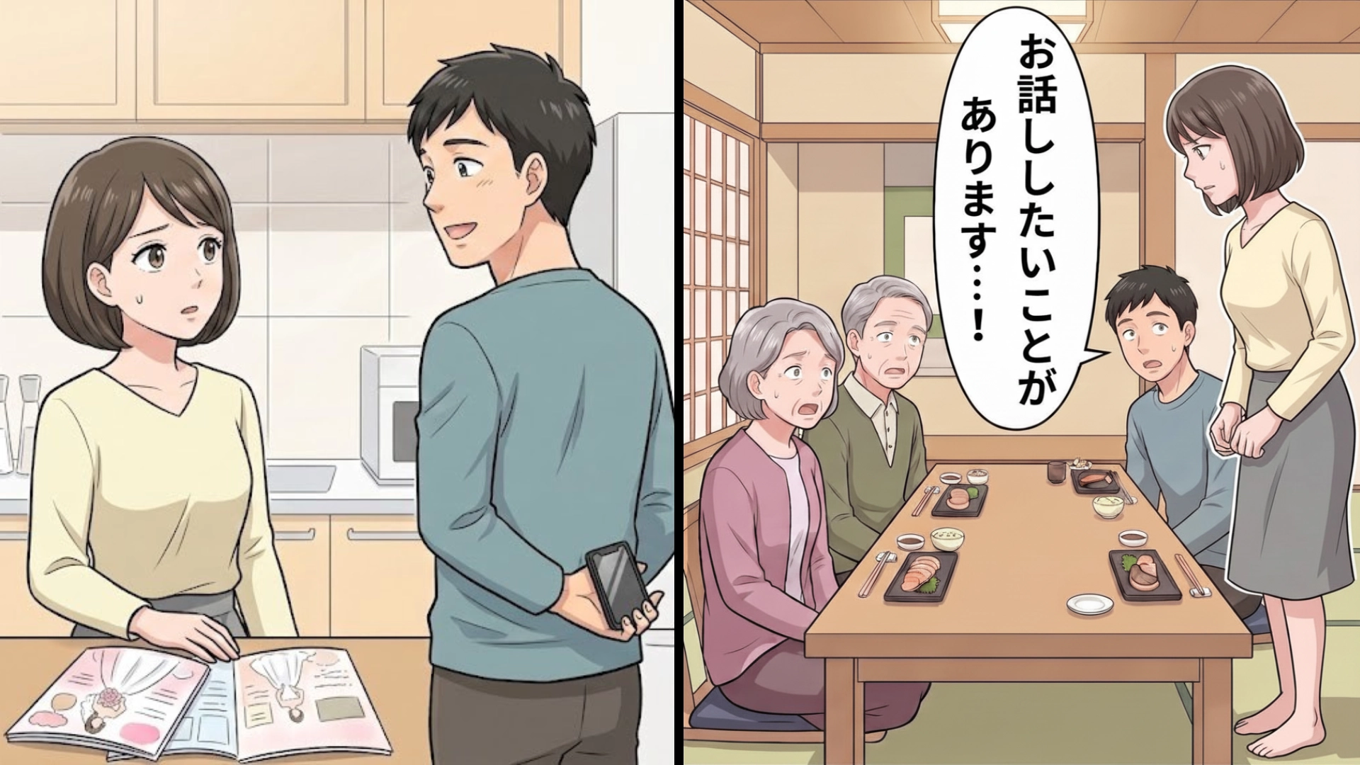 【結婚直前】彼がスマホを隠すようになり、違和感を抱く主人公。両家顔あわせの日【まさかの事態】に...！