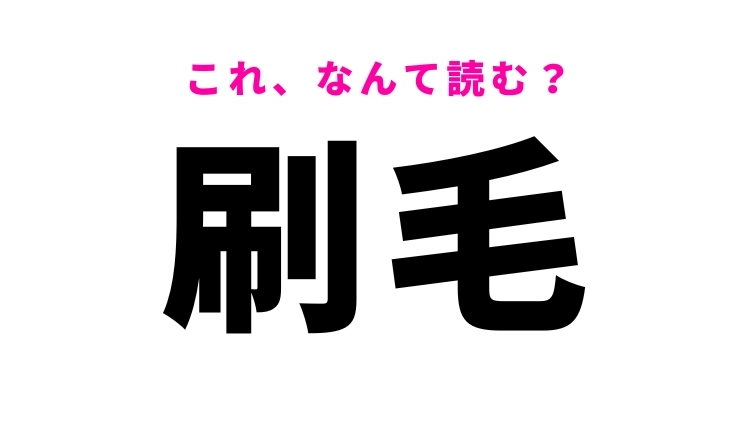 【漢字クイズ】「刷毛」はなんて読む?塗料を塗るときに使います!