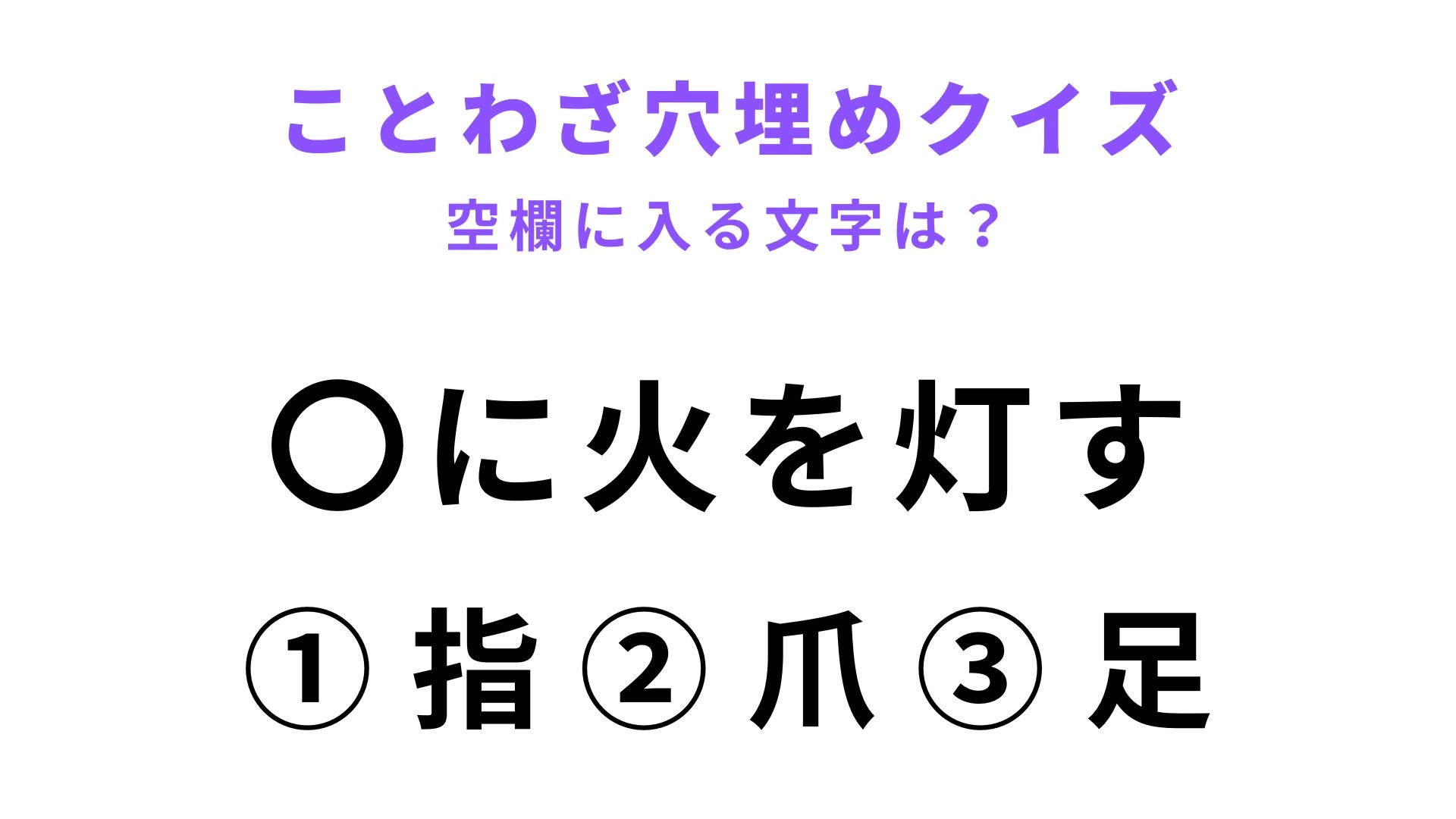 【〇に火を灯す】空欄に文字を入れてことわざを完成させて！