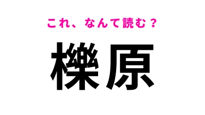 「櫟原」はなんて読む？「櫟」が読めたら天才です！