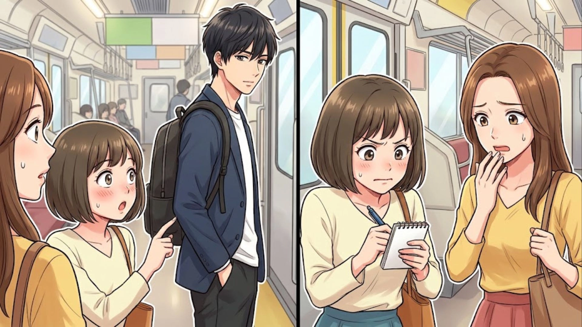 「お気持ちはうれしいんですけど、僕まだ...」電車で出会ったイケメンにひと目惚れ♡“肉食系”の友人が大胆アプローチするも、【衝撃の事実】が発覚して...!?・前編