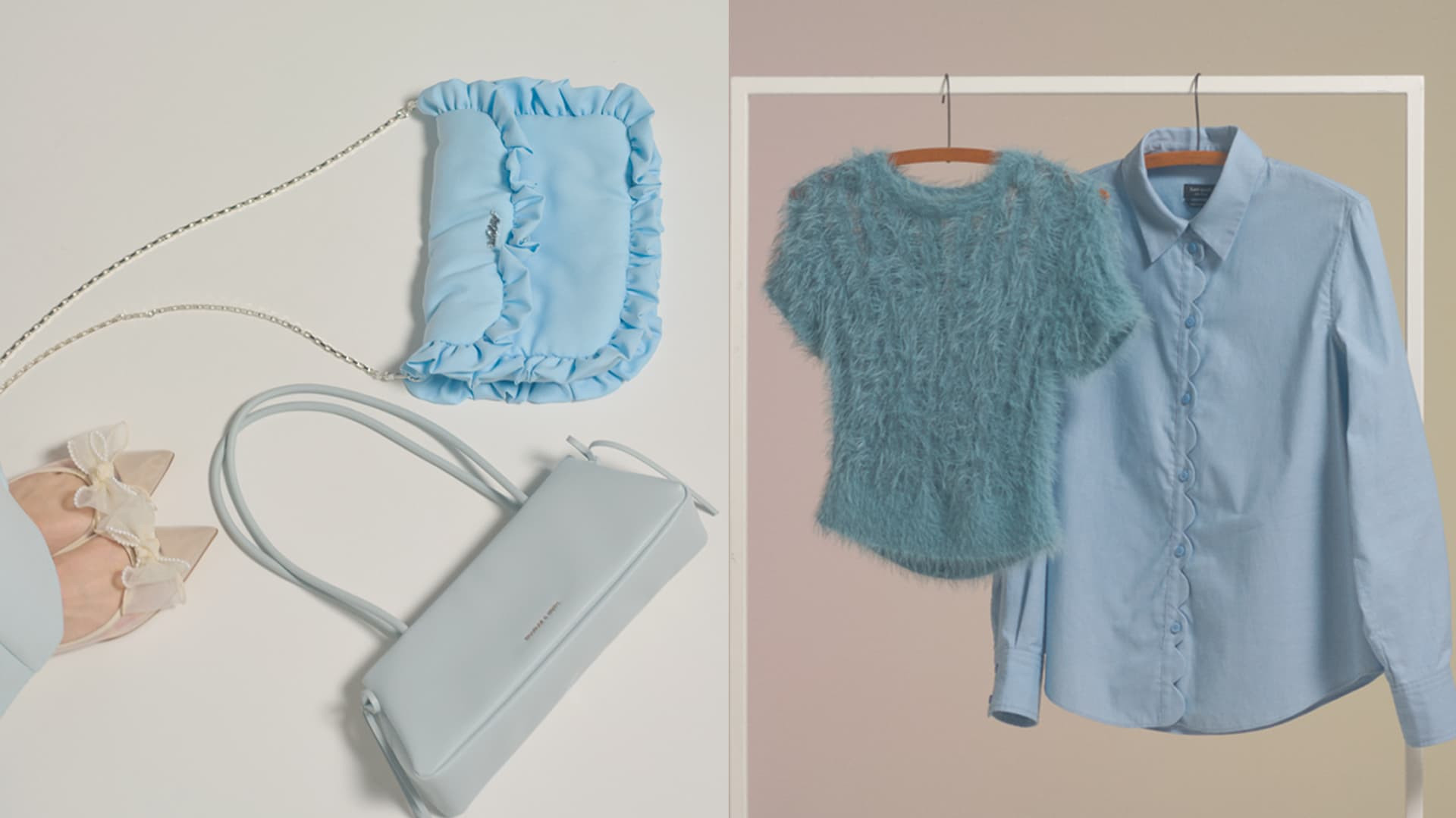 【MOUSSY・lilLilly...】淡く爽やかな透明感をつくる♡ シュガーブルーの「バッグ＆トップス」特集