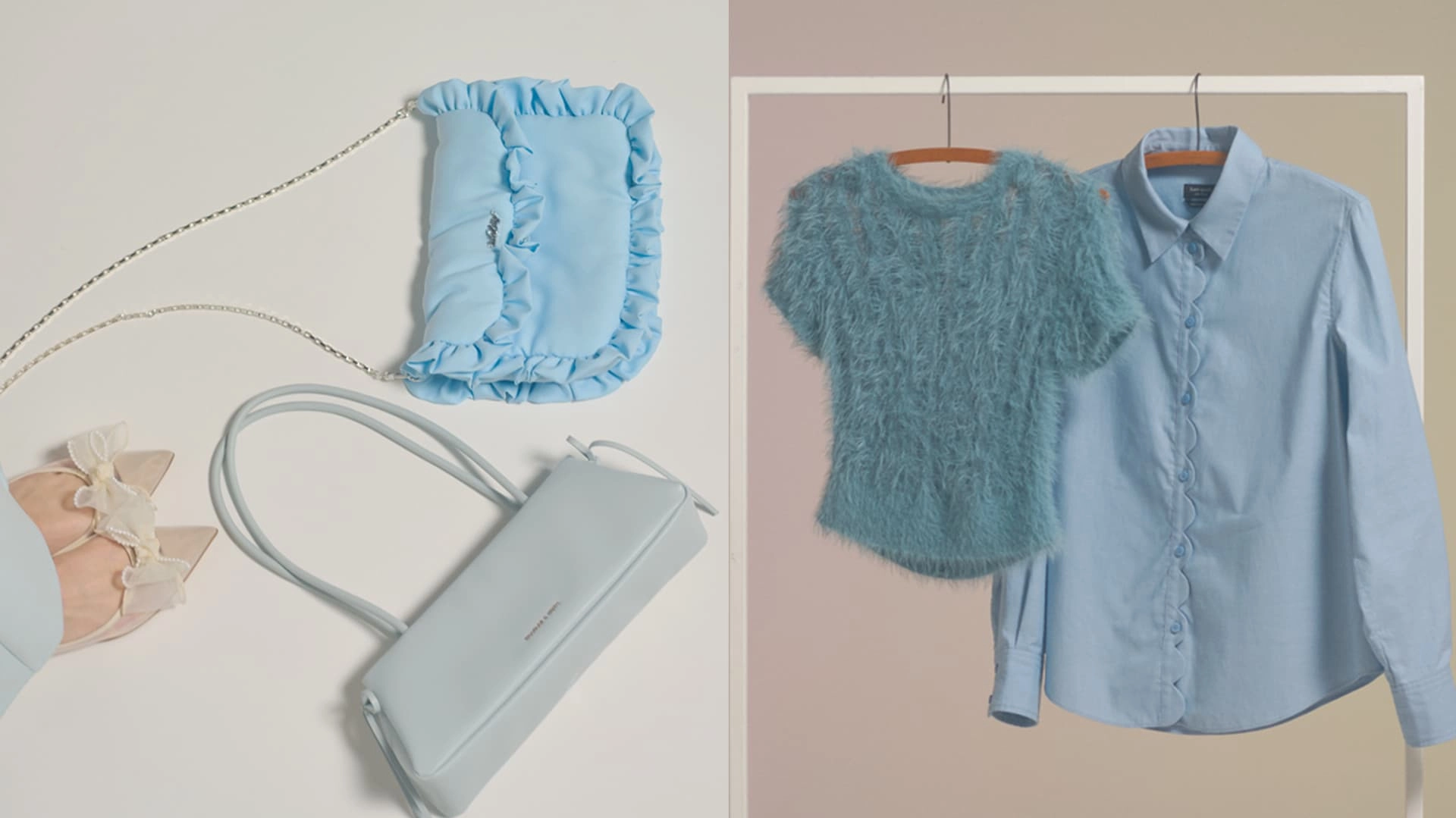 【MOUSSY・lilLilly...】淡く爽やかな透明感をつくる♡ シュガーブルーの「バッグ＆トップス」特集