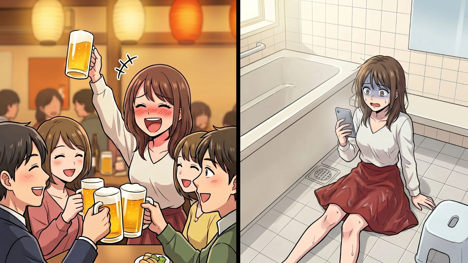 【実体験】忘年会で“泥酔”して元カレに連絡...『深夜の暴走』が発覚後、絶望していたら【予想外の展開】に!?・前編