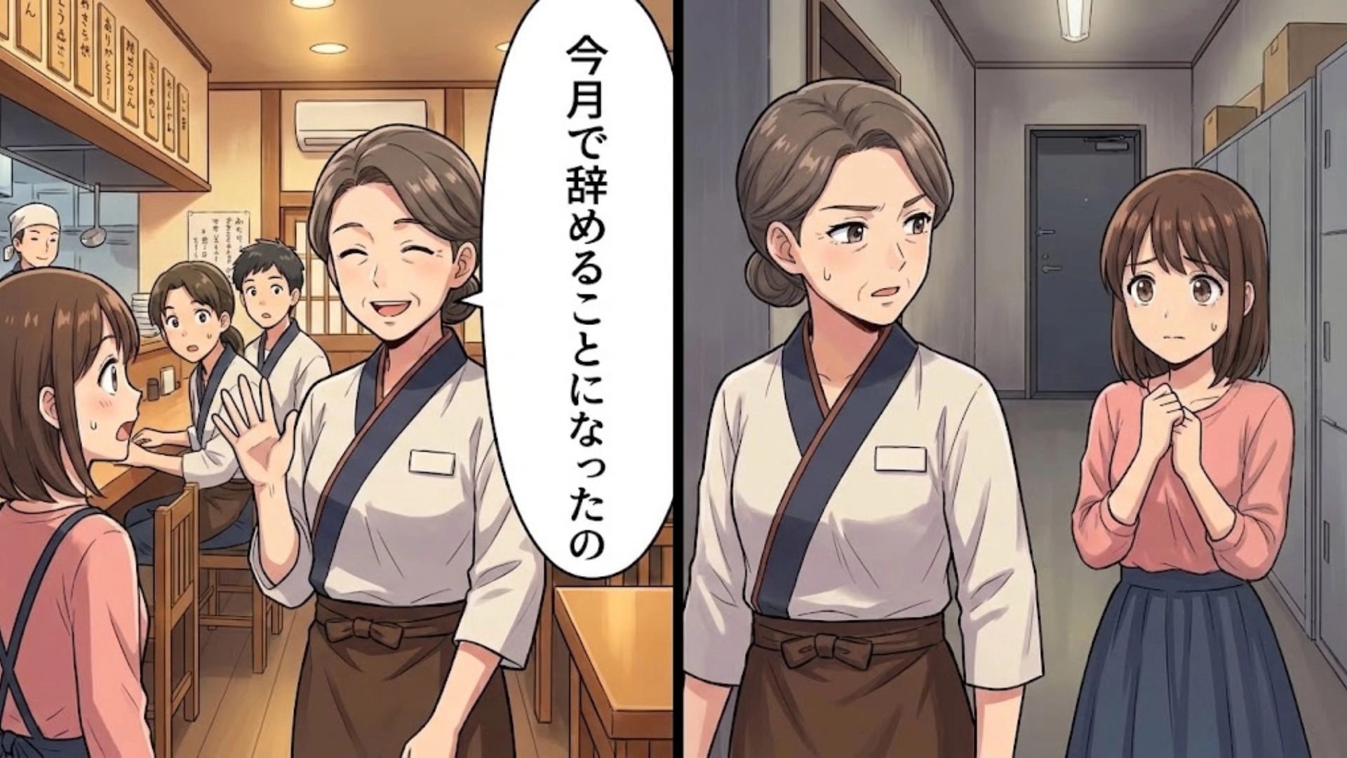 【衝撃】「実は、店長のことでちょっと困っていて…」職場の頼れるベテランパートさんが突然の退職。頑なに退職理由を言いたがらない彼女は、裏で【恐ろしい経験】をしていて…!