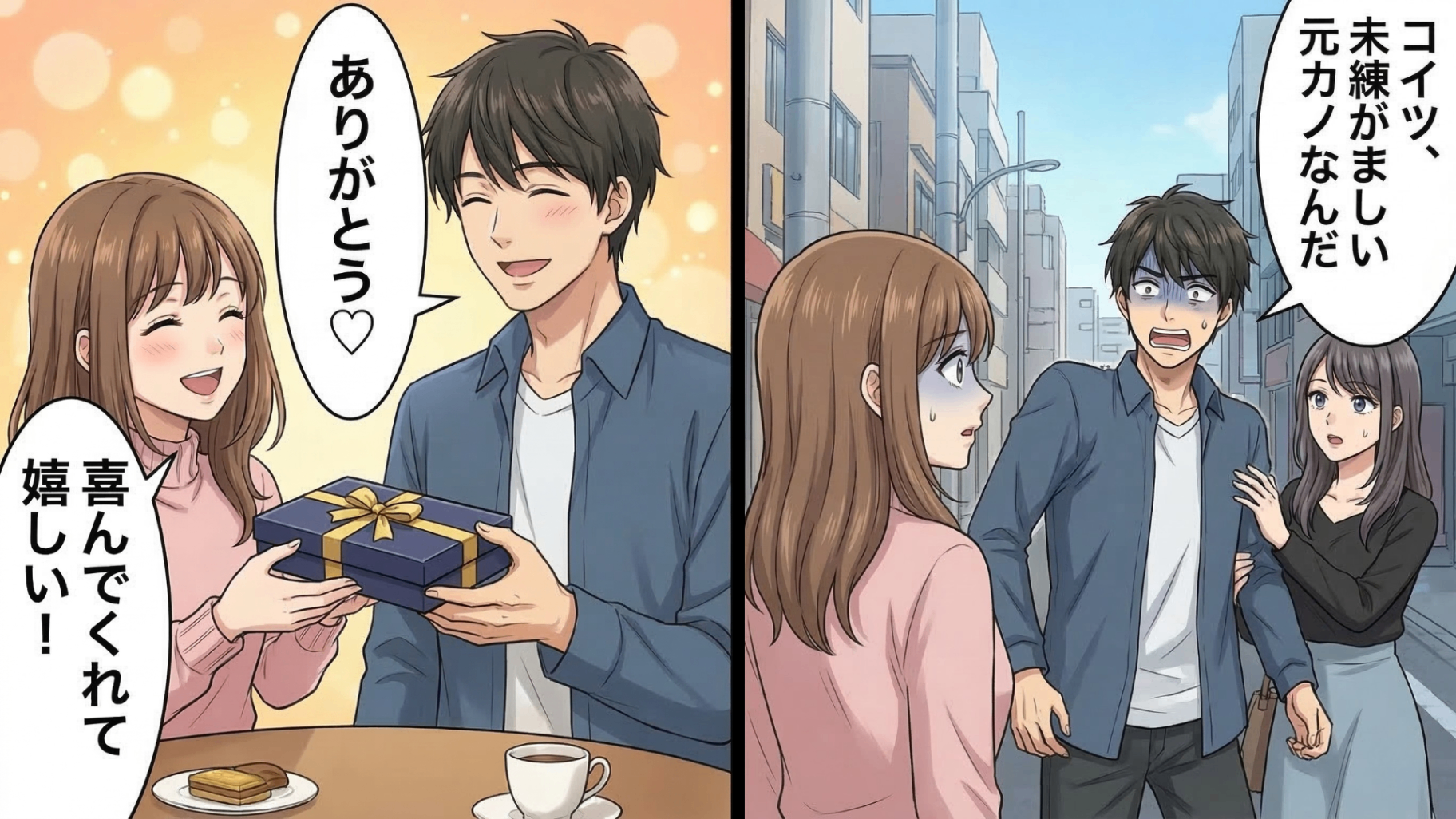 大好きな彼氏に貢いできた私。しかし街で見た彼の隣には見知らぬ女性…！？問い詰めると、私をまさかの【元カノ設定】に…激怒した私の反撃とは！・前編