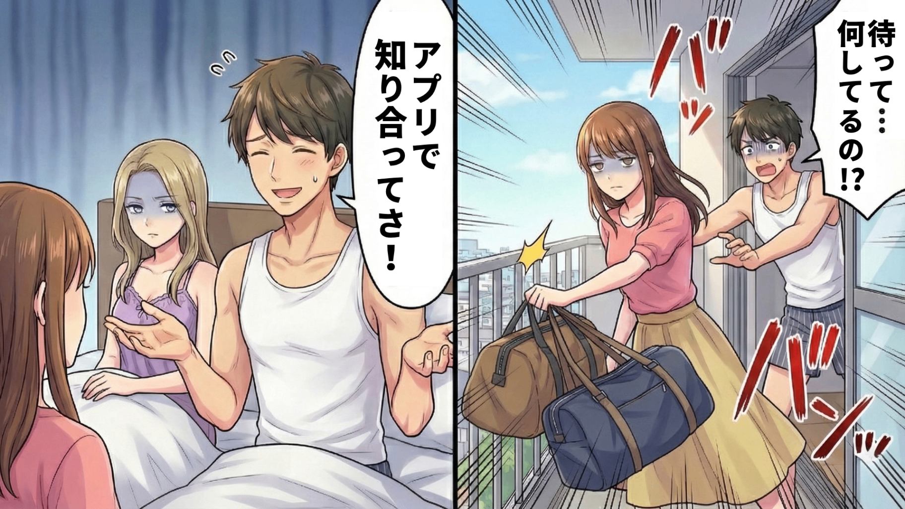 【後編】出張中に彼へ留守番を頼んだはずが、帰宅すると【ベッドに見知らぬ女性】といる姿を目撃…！？「なんで帰ってきたの？」と悪びれないひと言に絶句。混乱と怒りがこみ上げた私は“ある行動”に…！