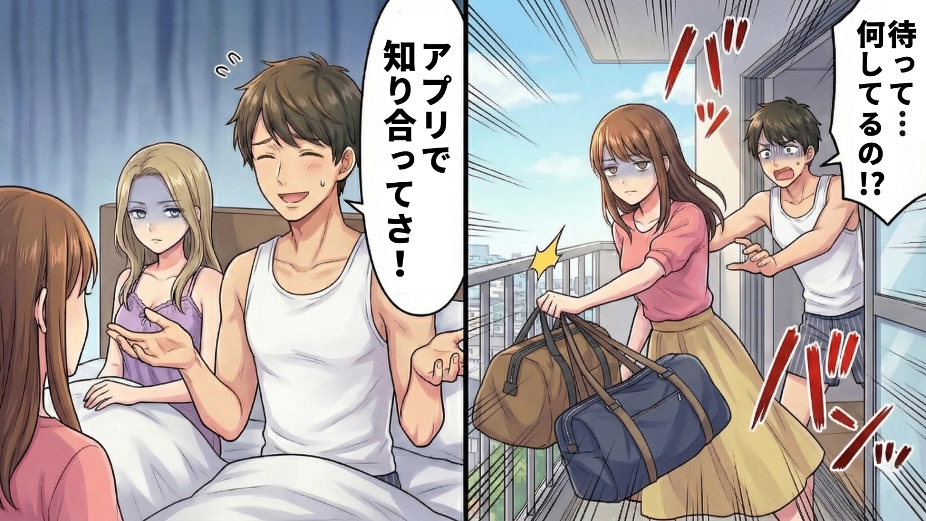 【後編】出張中に彼へ留守番を頼んだはずが、帰宅すると【ベッドに見知らぬ女性】といる姿を目撃…！？「なんで帰ってきたの？」と悪びれないひと言に絶句。混乱と怒りがこみ上げた私は“ある行動”に…！