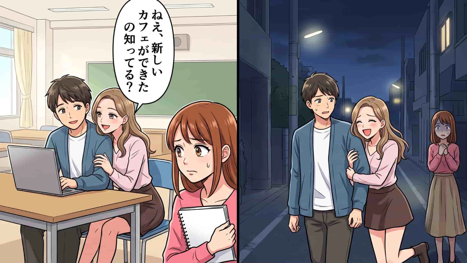 「長くつきあってて、よく飽きないね？」彼氏と距離が近すぎるサークルの先輩。ある日、【まさかの光景】を目にしてしまい...！？・前編