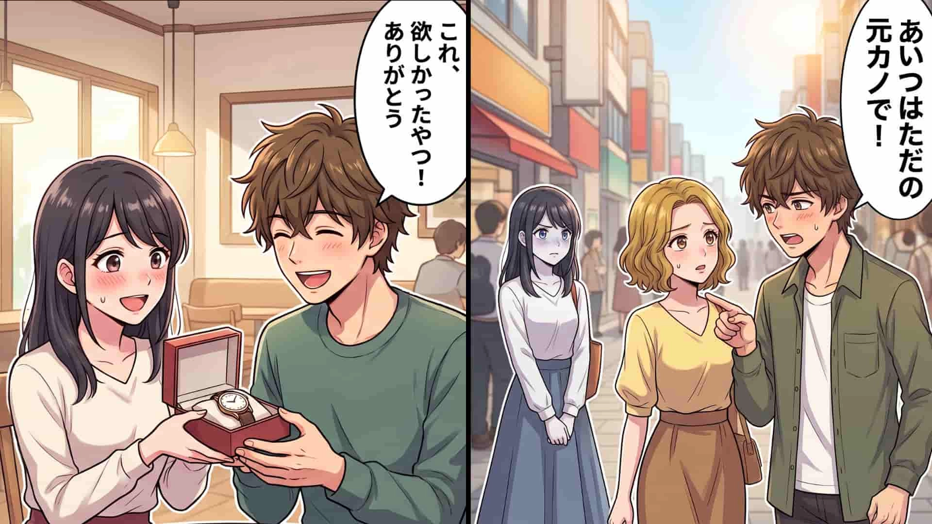【修羅場】「こいつはただの元カノ」大好きな彼氏に貢ぐ日々。ある日、別の女性と歩く彼に遭遇して…彼氏の衝撃言葉に激怒!
