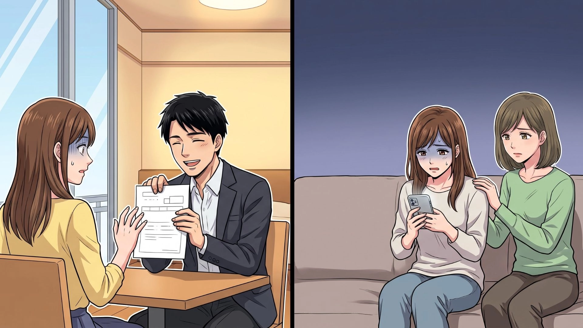 【後編】【マッチングアプリ】初デートで『婚姻届を持参』！？ありえない言動に、主人公はドン引き...！