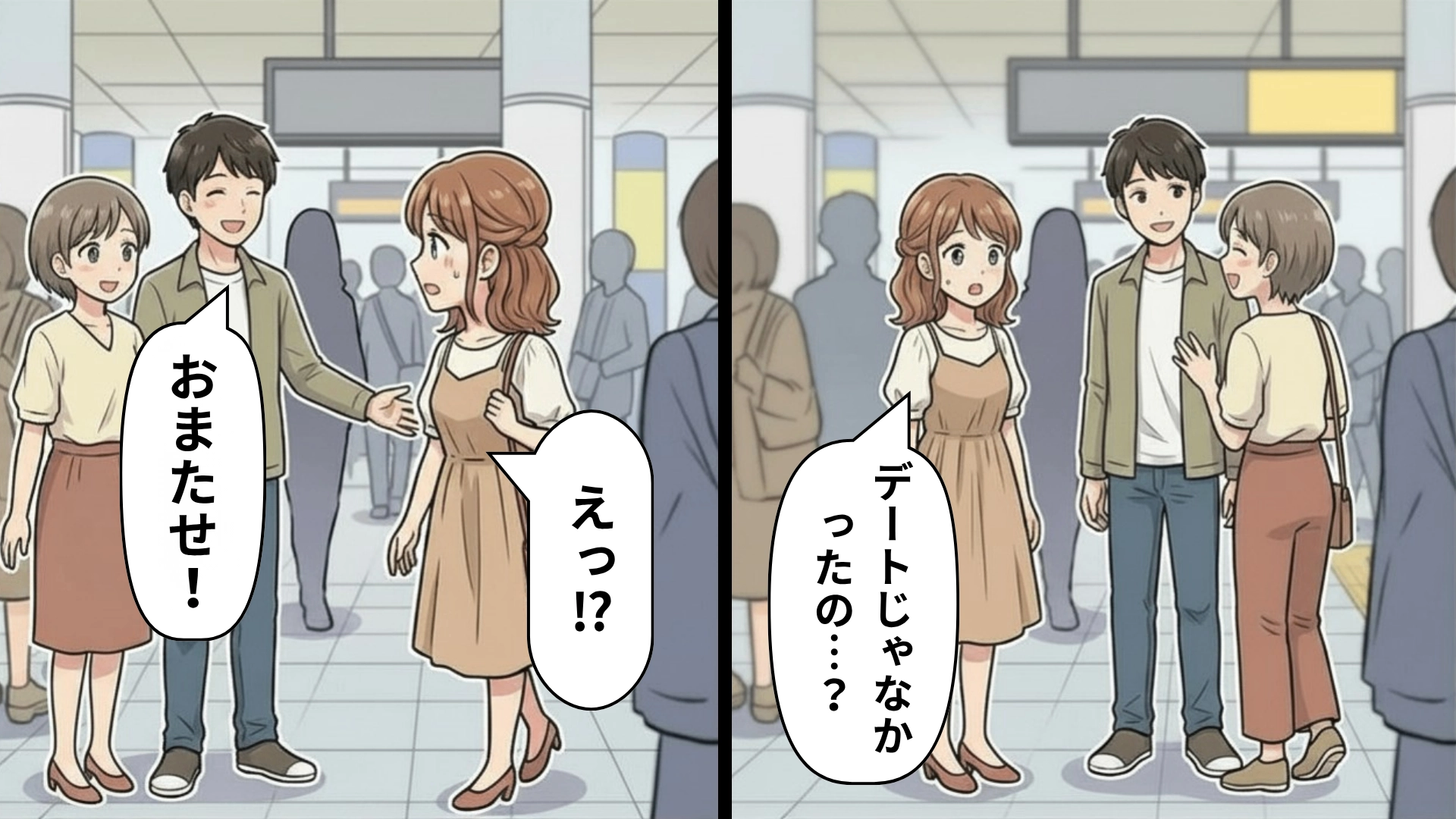 【後編】【衝撃展開】彼と初デート♡ しかし、待ちあわせ場所に行くと【予想外の事態】に！？
