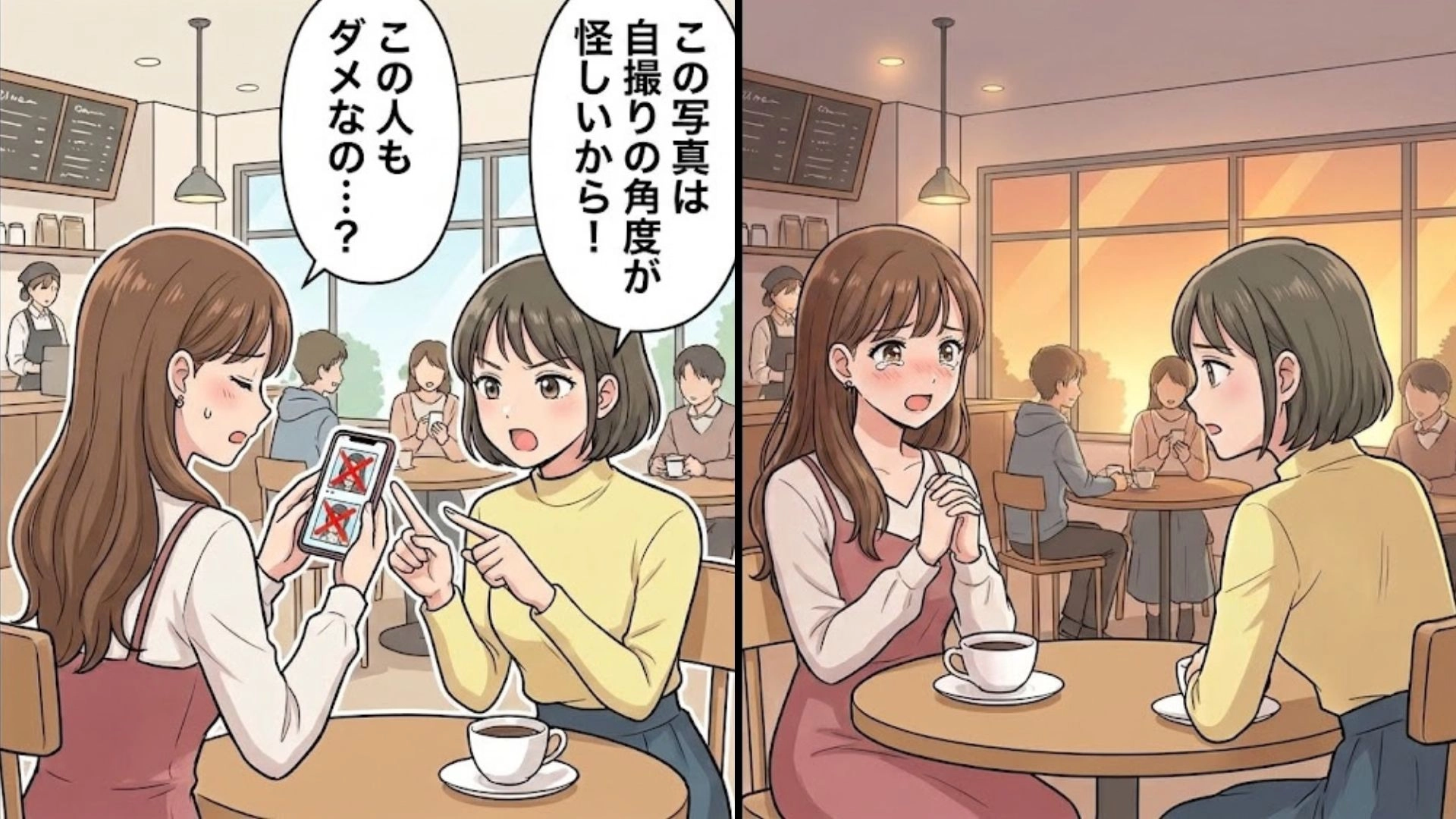 【後編】「この写真の感じ、なんか怪しいよ」友人のすすめで【マッチングアプリ】を始めることに。しかし、厳しすぎるアドバイスにうんざりしてしまって...！？