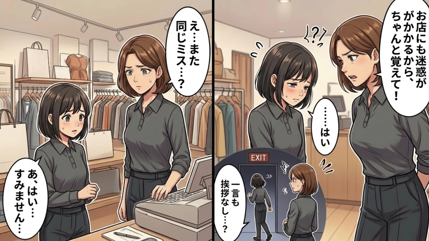 【バイト】厳しく注意したら、挨拶なしで退勤！？翌日、非常識な新人が【まさかの行動】を...！・前編