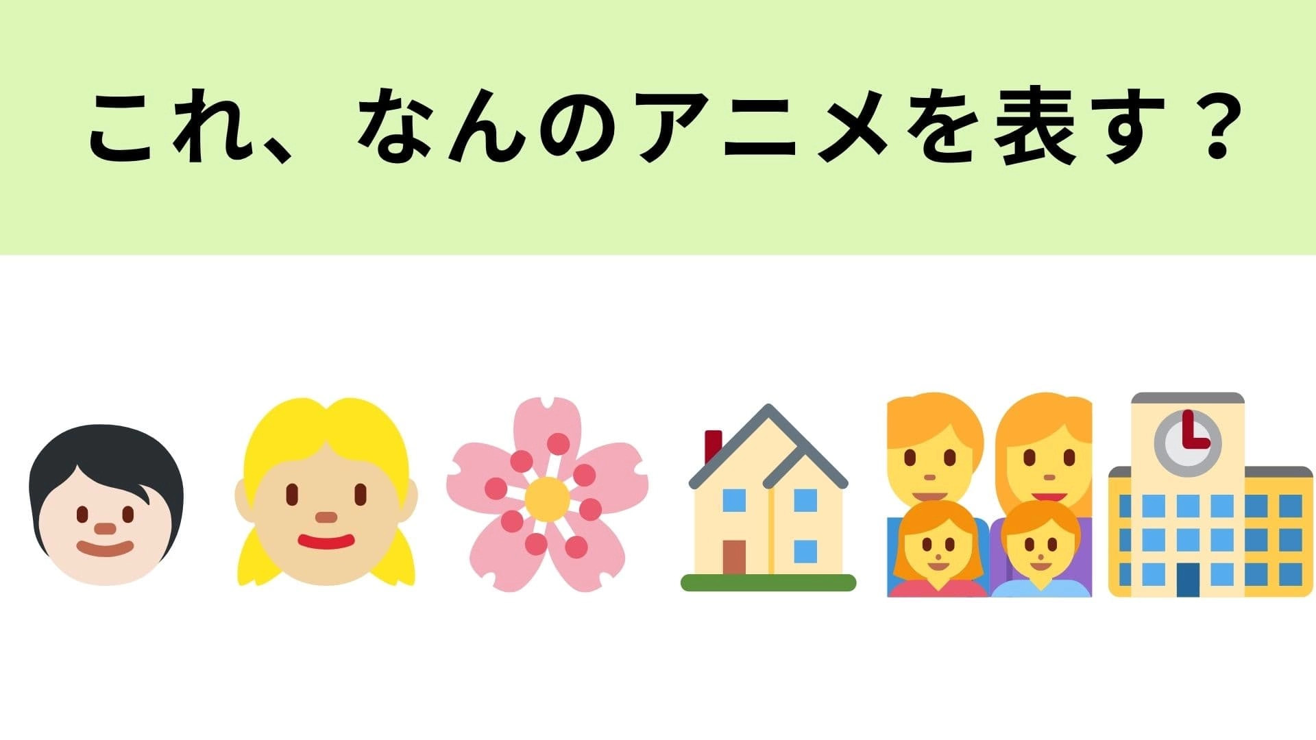 この絵文字が表すアニメは？日本の国民的アニメ！